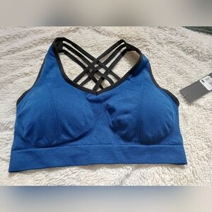 NWT BALLY Stylish Blue Strappy Sports Bra